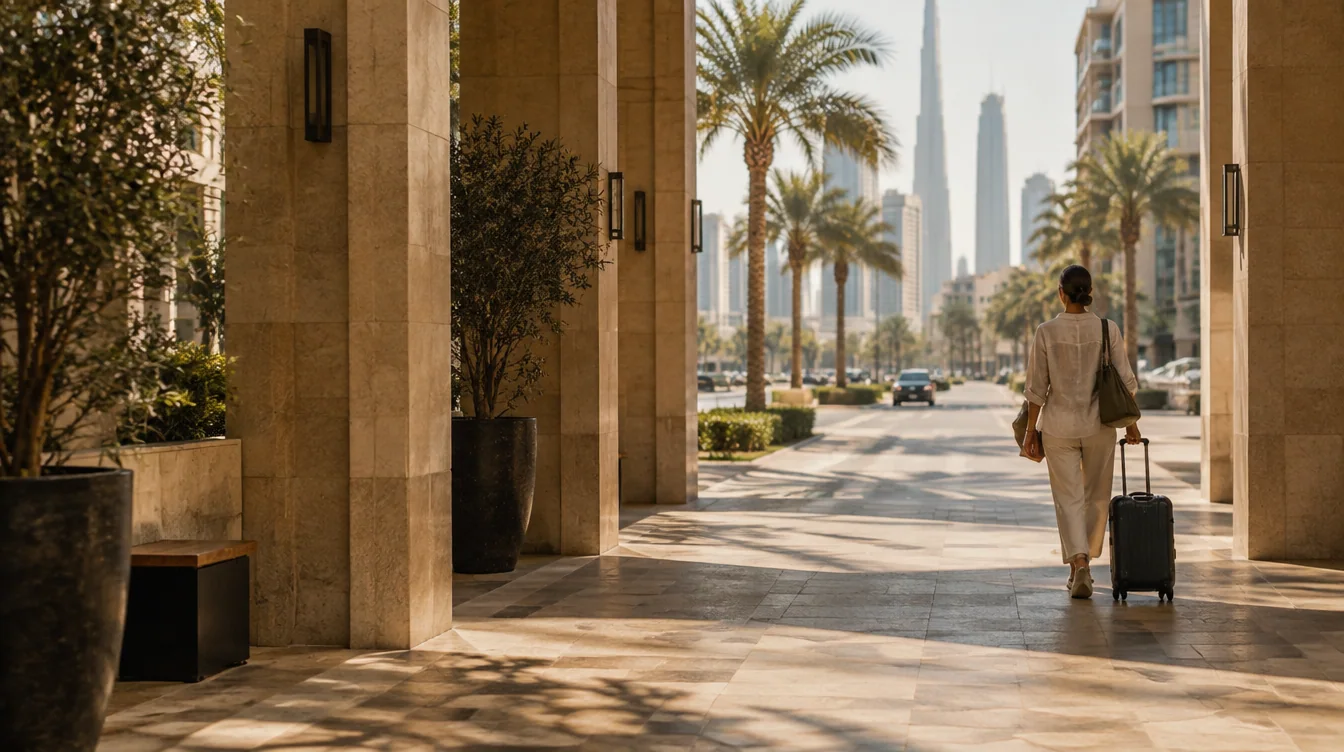 Scène d’arrivée à Dubaï